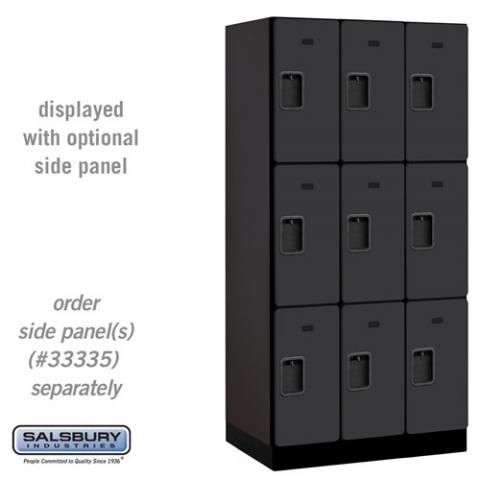 Designer Wood Locker - Triple Tier - 3 Wide - 6 Feet High - 21 Inches Deep