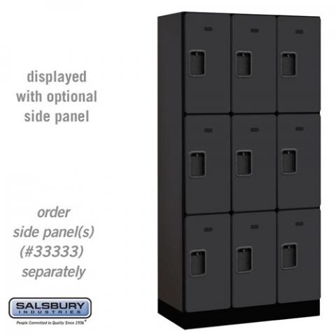 Designer Wood Locker - Triple Tier - 3 Wide - 6 Feet High - 18 Inches Deep