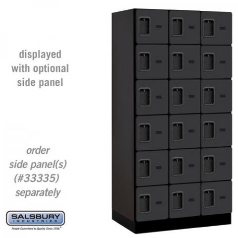 Designer Wood Locker - Six Tier Box Style - 3 Wide - 6 Feet High - 21 Inches Deep