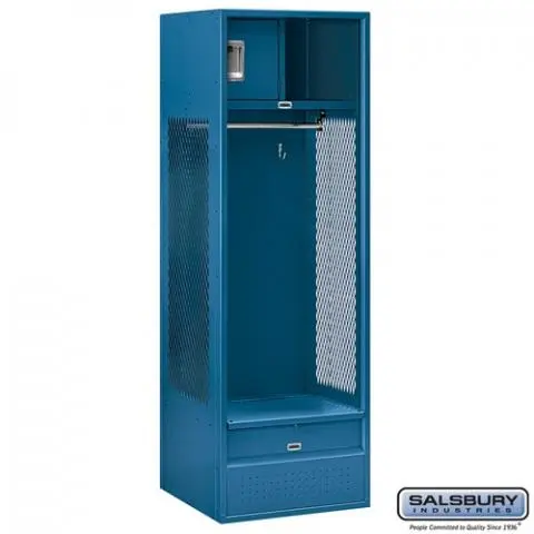 Open Access Standard Metal Locker - 6 Feet High - 24 Inches Deep