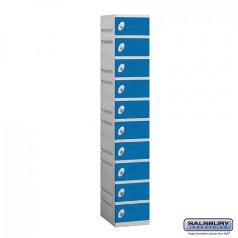Plastic Locker - Ten Tier - 1 Wide - 73 Inches High - 18 Inches Deep