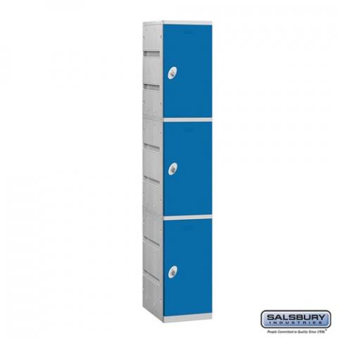 Plastic Locker - Triple Tier - 1 Wide - 73 Inches High - 18 Inches Deep