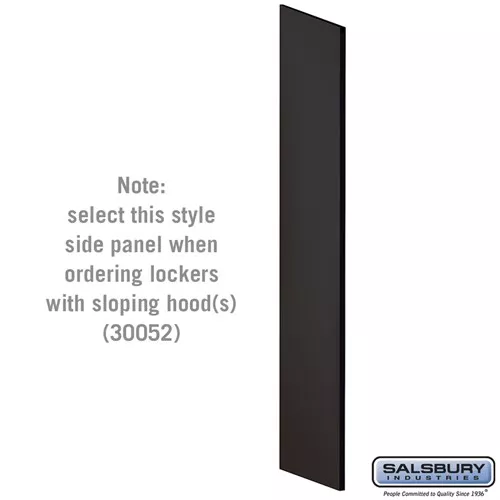 Side Panel - for Open Access Designer Locker and Designer Gear Locker - 24 Inches Deep - with Sloping Hood