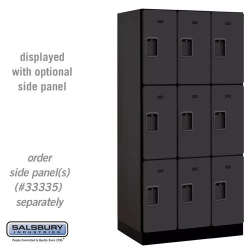 Designer Wood Locker - Triple Tier - 3 Wide - 6 Feet High - 21 Inches Deep