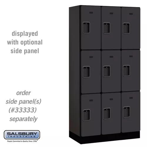 Designer Wood Locker - Triple Tier - 3 Wide - 6 Feet High - 18 Inches Deep