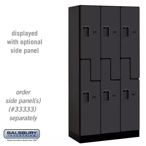 Designer Wood Locker - Double Tier "S" Style - 3 Wide - 6 Feet High - 18 Inches Deep