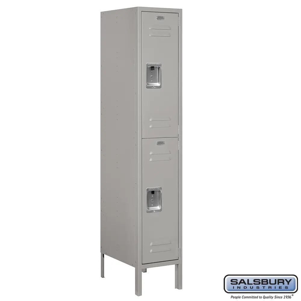 Standard Metal Locker - Double Tier - 1 Wide - 5 Feet High - 18 Inches ...