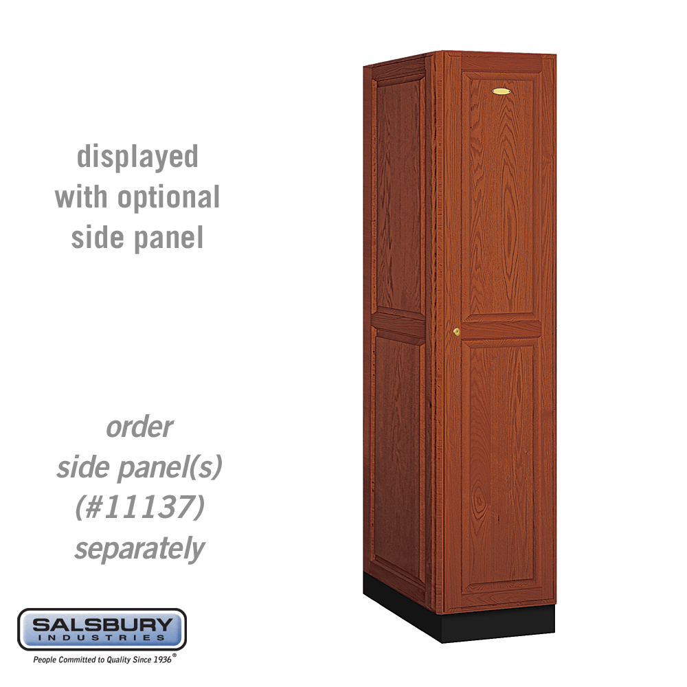16" Wide Single Tier Solid Oak Executive Wood Locker - 1 Wide - 6 Feet High - 24 Inches Deep
