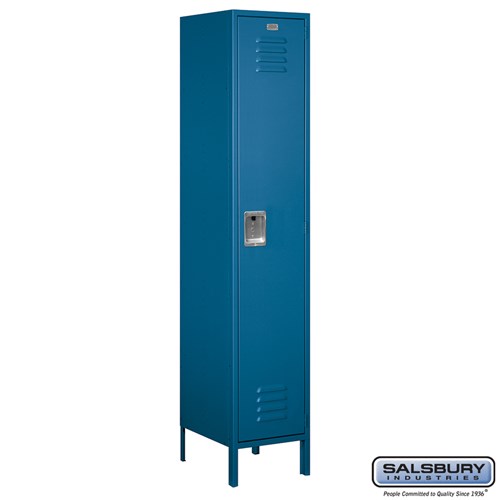 18" Wide Single Tier Standard Metal Locker - 1 Wide - 6 Feet High - 18 Inches Deep