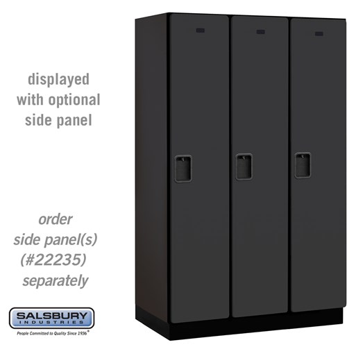 Extra Wide Designer Wood Locker - Single Tier - 3 Wide - 6 Feet High - 21 Inches Deep