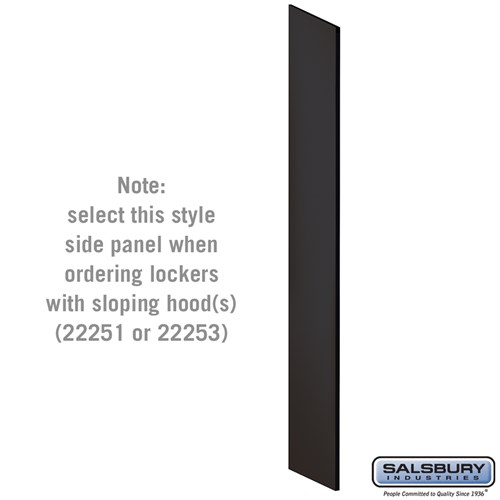 Side Panel - for 18 Inch Deep Extra Wide Designer Wood Locker - with Sloping Hood