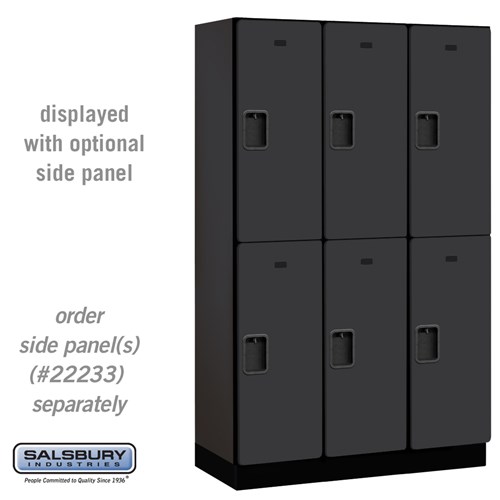 Extra Wide Designer Wood Locker - Double Tier - 3 Wide - 6 Feet High - 18 Inches Deep