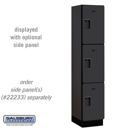 Extra Wide Designer Wood Locker - Triple Tier - 1 Wide - 6 Feet High - 18 Inches Deep