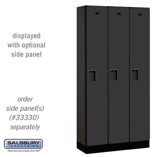 12" Wide Single Tier Designer Wood Locker - 3 Wide - 6 Feet High - 15 Inches Deep