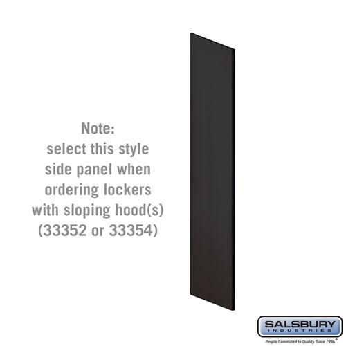 Side Panel - for 5 Feet High - 21 Inch Deep Designer Wood Locker - with Sloping Hood