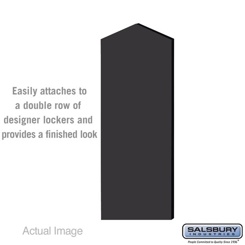 Double End Side Panel - for 5 Feet High - 21 Inch Deep Designer Wood Locker - with Sloping Hood