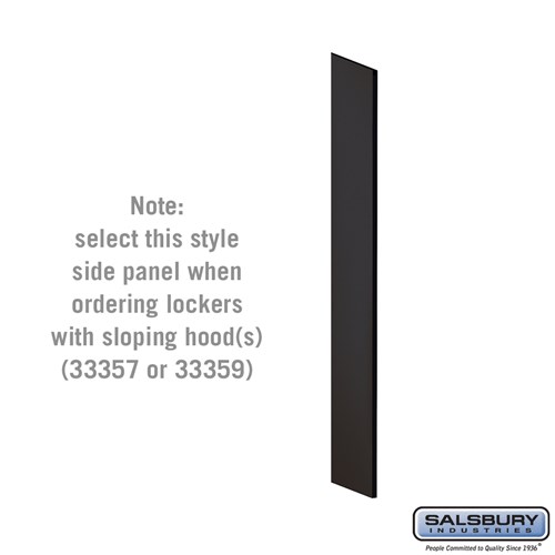 Side Panel - for 5 Feet High - 15 Inch Deep Designer Wood Locker - with Sloping Hood
