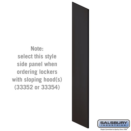 Side Panel - for 21 Inch Deep Designer Wood Locker - with Sloping Hood