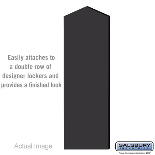 Double End Side Panel - for 6 Feet High - 21 Inch Deep Designer Wood Locker - with Sloping Hood