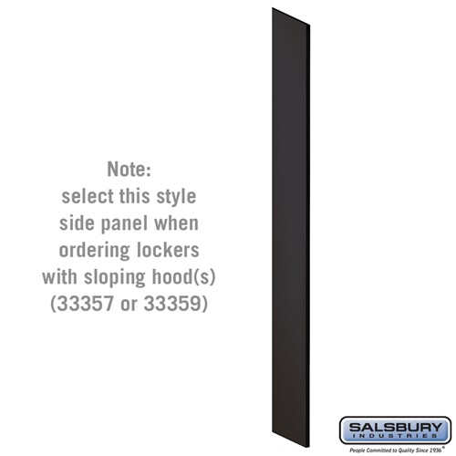 Side Panel - for 6 Feet High - 15 Inch Deep Designer Wood Locker - with Sloping Hood