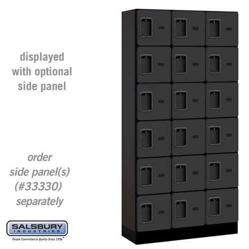 12" Wide Six Tier Box Style Designer Wood Locker - 3 Wide - 6 Feet High - 15 Inches Deep