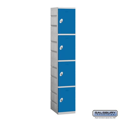 Plastic Locker - Four Tier - 1 Wide - 73 Inches High - 18 Inches Deep